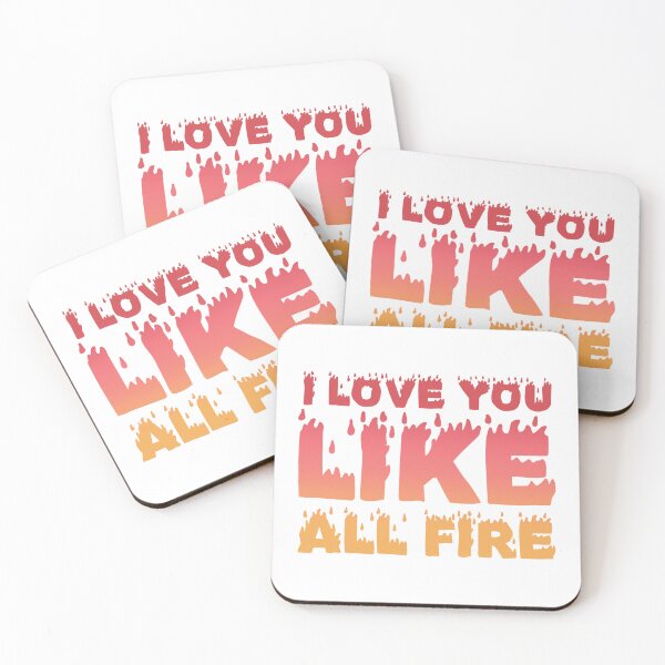 Item preview, I Love You Like All Fire - Book Quote Typography designed and sold by Kendresson.