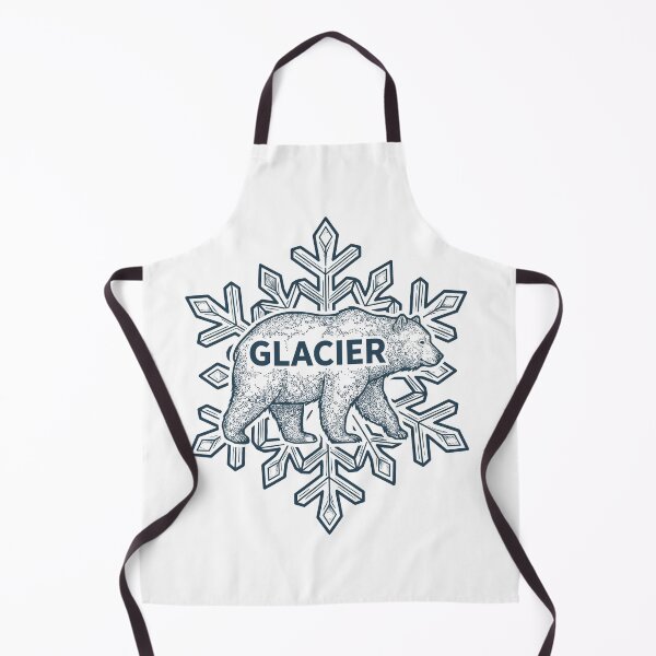 Item preview, Glacier Grizzly Bear Snowflake Vintage Wilderness Silhouette Art designed and sold by LittleArij.