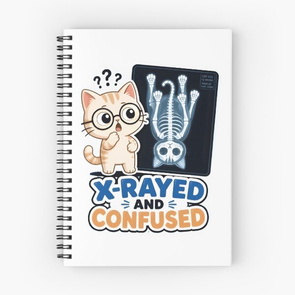 Item preview, X-Rayed and Confused – Funny Cat X-Ray Veterinary Radiology designed and sold by Bettybee00.