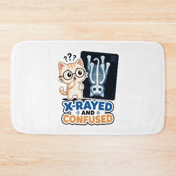 Item preview, X-Rayed and Confused – Funny Cat X-Ray Veterinary Radiology designed and sold by Bettybee00.