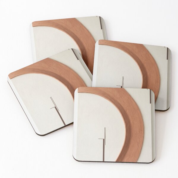 Item preview, Terracotta Curve – Sculptural Abstract Plaster Art designed and sold by Zaramodo.