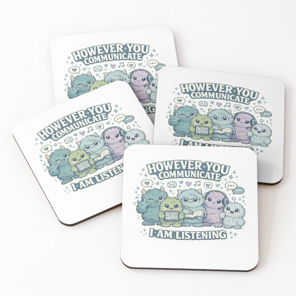 Item preview, However You Communicate I Am Listening – Cute AAC Monster Design designed and sold by xghambo.