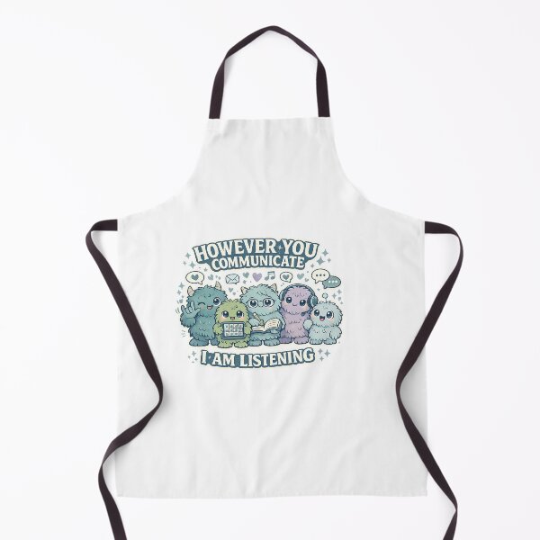 Item preview, However You Communicate I Am Listening – Cute AAC Monster Design designed and sold by xghambo.