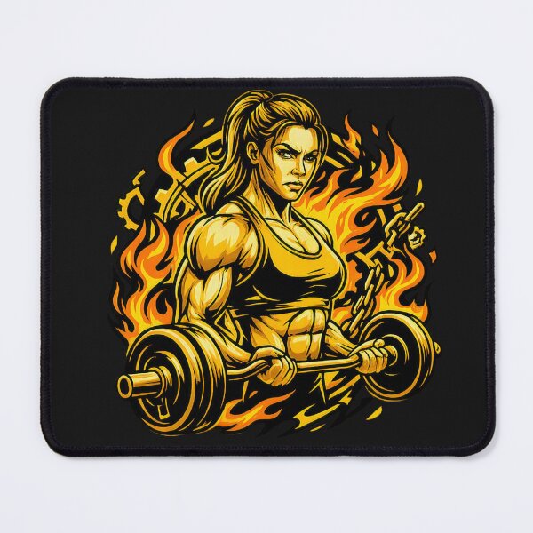 Item preview, Female Bodybuilding Bicep Curl Shirt - Golden Warrior Fitness Pump Cover designed and sold by StorySeller85.