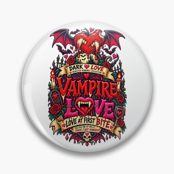 Item preview, DARK LOVE ❤️ - MONSTER ROMANCE COLLETION -  VAMPIRE LOVE - LOVE AT FIRST BITE - YOU HAD ME AT HELLO ... THEN I GOT HUNGRY designed and sold by WheelieGdArt.