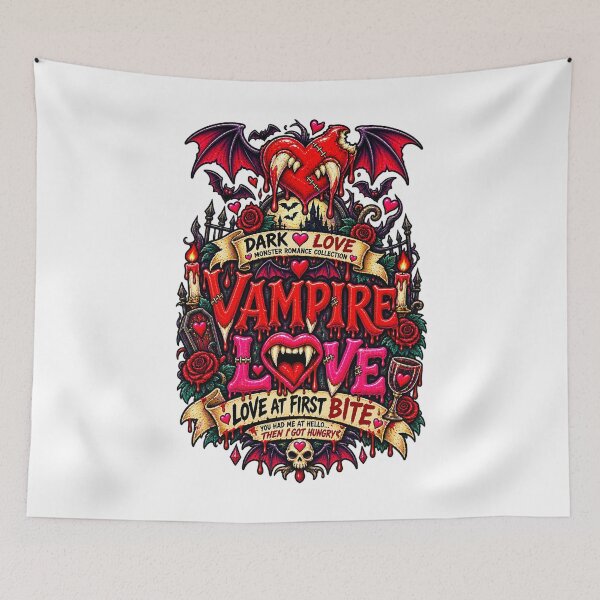 Item preview, DARK LOVE ❤️ - MONSTER ROMANCE COLLETION -  VAMPIRE LOVE - LOVE AT FIRST BITE - YOU HAD ME AT HELLO ... THEN I GOT HUNGRY designed and sold by WheelieGdArt.