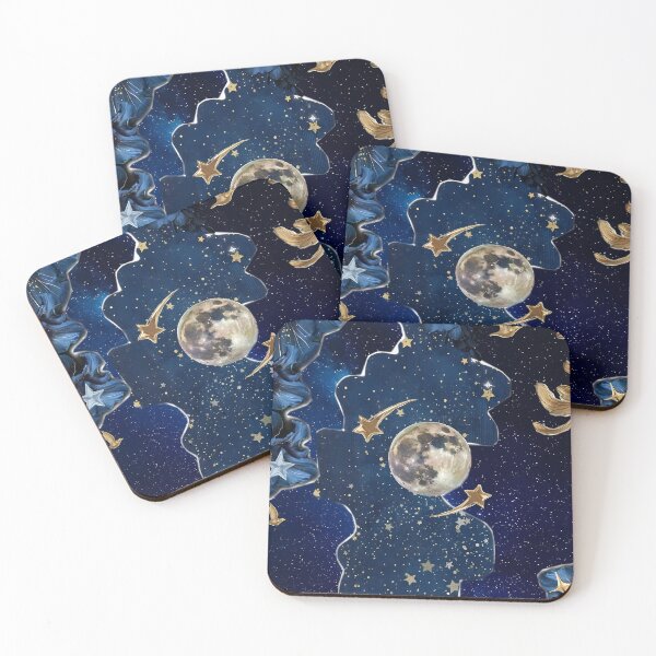 Item preview, Celestial Night & Gold Baroque Dreams - Midnight Floral Collage designed and sold by SnowyLines.