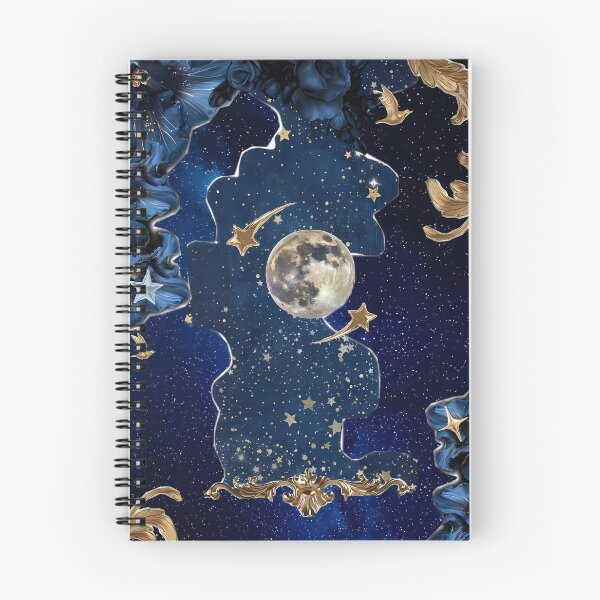 Item preview, Celestial Night & Gold Baroque Dreams - Midnight Floral Collage designed and sold by SnowyLines.