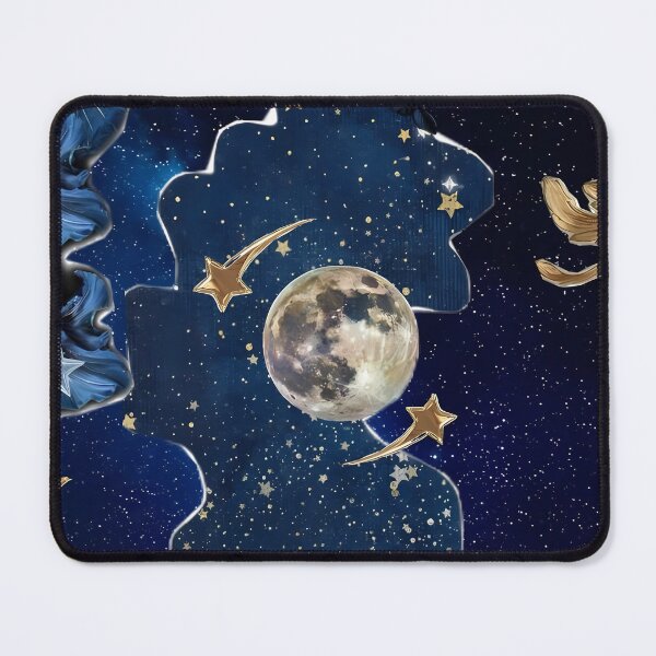 Item preview, Celestial Night & Gold Baroque Dreams - Midnight Floral Collage designed and sold by SnowyLines.
