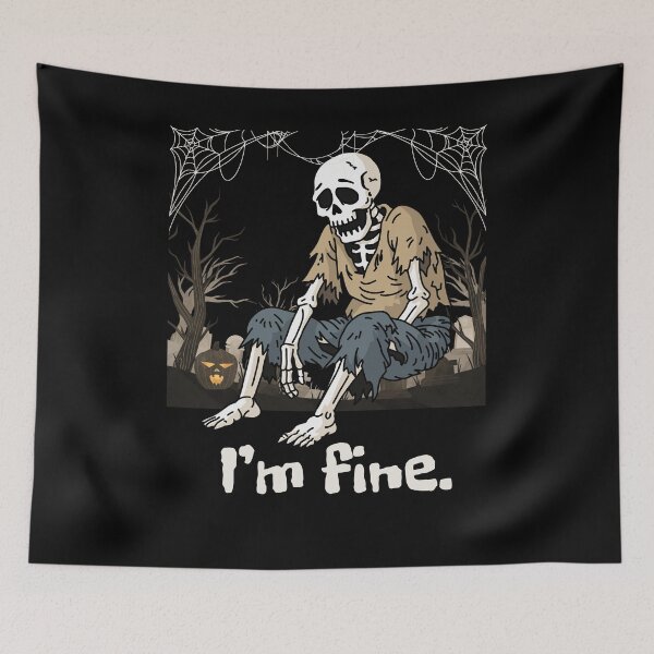 Item preview, I'm fine skeleton funny design designed and sold by SvarunPogani.