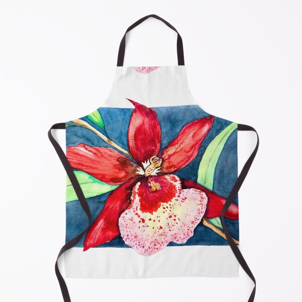 Item preview, Red Tropical Orchid Watercolour Print, Botanical Art | Crimson Orchid designed and sold by ArithraStudio.