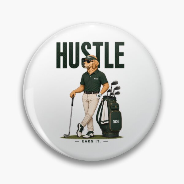 Item preview, Hustle Golf Dog Earn It Golf Lifestyle designed and sold by SILENT JAPAN.