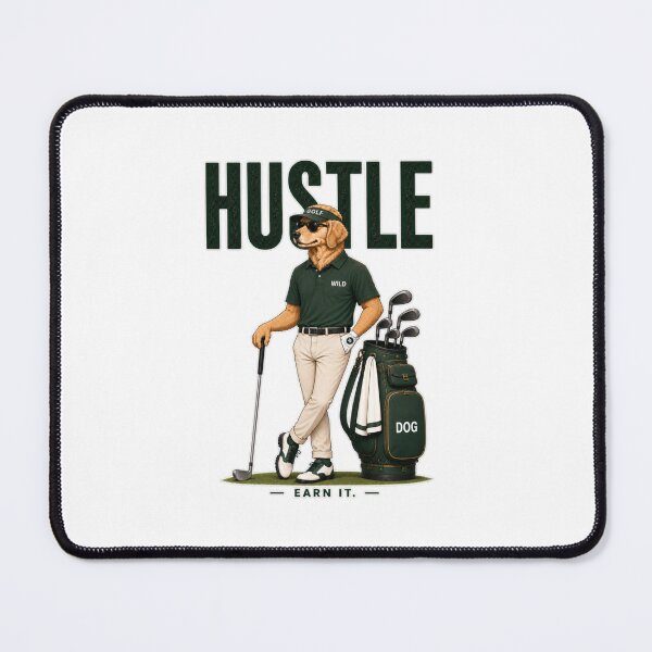 Item preview, Hustle Golf Dog Earn It Golf Lifestyle designed and sold by SILENT JAPAN.