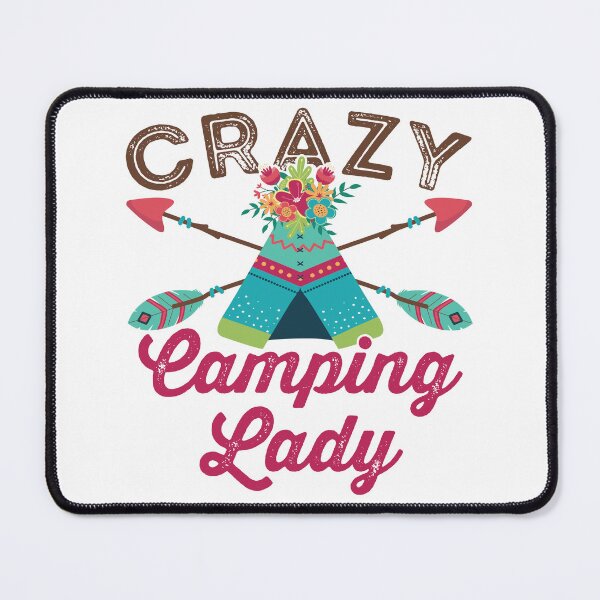 Item preview, Crazy Camping Lady Cute Camper Women designed and sold by jaygo.