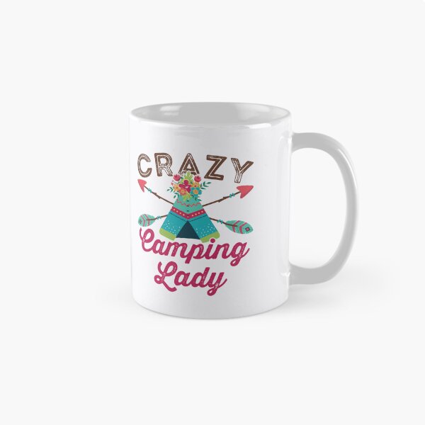 Item preview, Crazy Camping Lady Cute Camper Women designed and sold by jaygo.