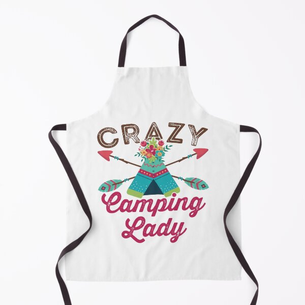 Item preview, Crazy Camping Lady Cute Camper Women designed and sold by jaygo.