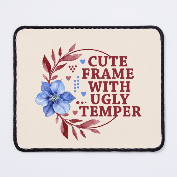Item preview, Cute Frame With Ugly Temper - Sassy Floral Watercolor Wreath designed and sold by the-Z3nith.