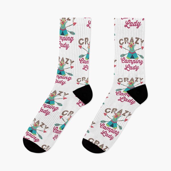 Item preview, Crazy Camping Lady Cute Camper Women designed and sold by jaygo.