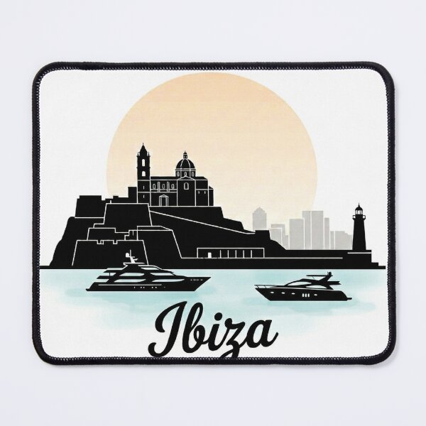 Item preview, Ibiza Spain Skyline Silhouette - Minimalist Art for Travel Lover  designed and sold by MoonSkyArt.