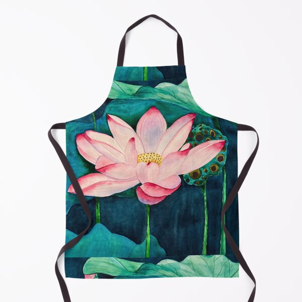 Item preview, Pink Lotus Watercolour Print, Botanical Wall Art | Lotus at Dusk designed and sold by ArithraStudio.