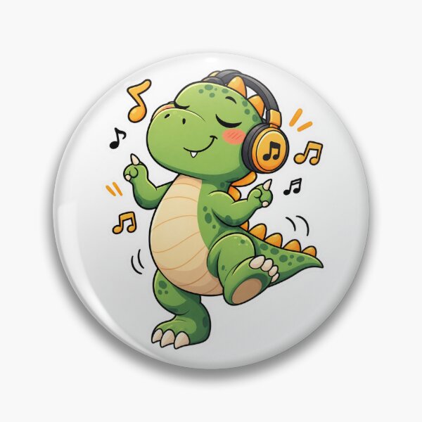 Item preview, Cute Musical Dragon Dancing Music Lover Sticker designed and sold by InkPixell.
