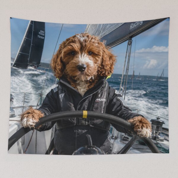 Item preview, Cockapoo Racing Skipper at the Helm designed and sold by Paul Thompson Photography.