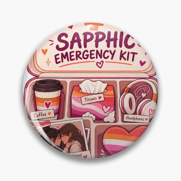 Item preview, Sapphic Emergency Kit – Lesbian Pride Cute First Aid Kit designed and sold by soft touch gl.