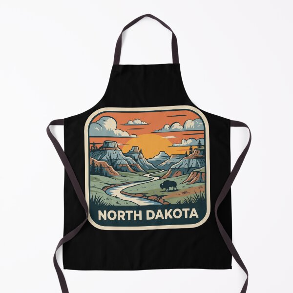 Item preview, Retro North Dakota Badlands Bison Travel Graphic designed and sold by Paper Drip.