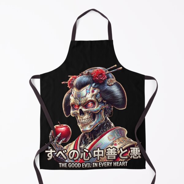 Item preview, Cybernetic Geisha Skull Holding Apple designed and sold by Voodoo Store Paranormal Collections.