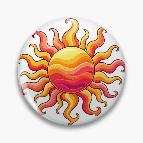 Item preview, Retro Colorful Sun Summer Vibes Sticker designed and sold by InkPixell.