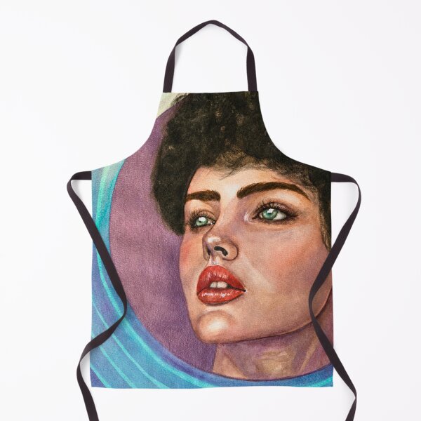 Item preview, Blue Violet Watercolour Woman Portrait, Contemporary Art | Resonance designed and sold by ArithraStudio.