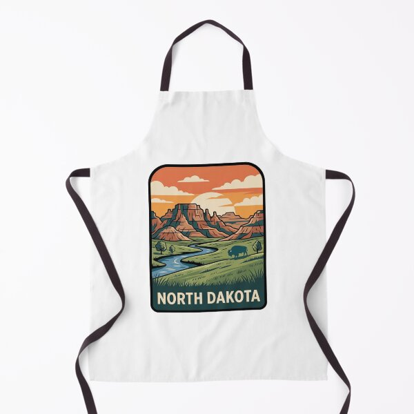 Item preview, Retro North Dakota Badlands Bison Travel Graphic designed and sold by Paper Drip.