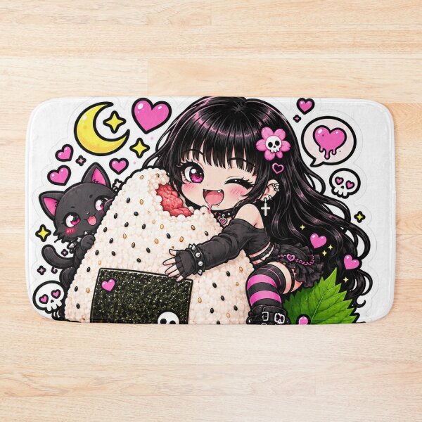Item preview, Goth Food Gremlin Loves Onigiri designed and sold by AnnekeJordaan.