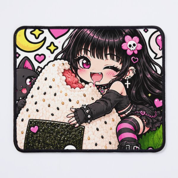 Item preview, Goth Food Gremlin Loves Onigiri designed and sold by AnnekeJordaan.
