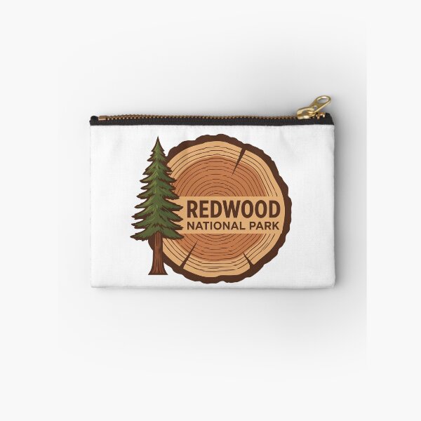 Item preview, Redwood National Park California Vintage Tree Ring Woodcut Badge designed and sold by LittleArij.