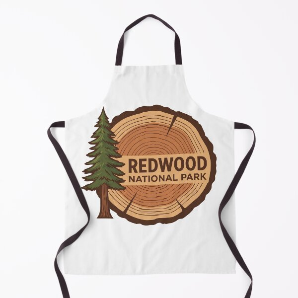 Item preview, Redwood National Park California Vintage Tree Ring Woodcut Badge designed and sold by LittleArij.