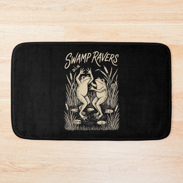 Item preview, Swamp Ravers Dancing Frogs – Funny Electronic Music Festival Design designed and sold by paulo silveira.