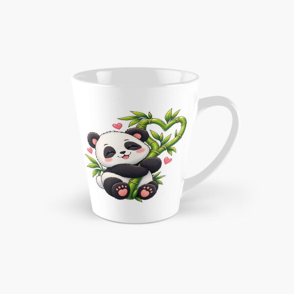 Item preview, Cute Panda Hugging Bamboo Heart Sticker designed and sold by InkPixell.