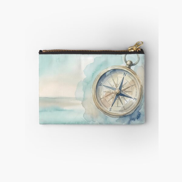 Item preview, Guided by the Sea – Watercolor Compass Art designed and sold by Saxon Designs.