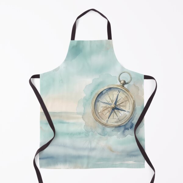 Item preview, Guided by the Sea – Watercolor Compass Art designed and sold by Saxon Designs.