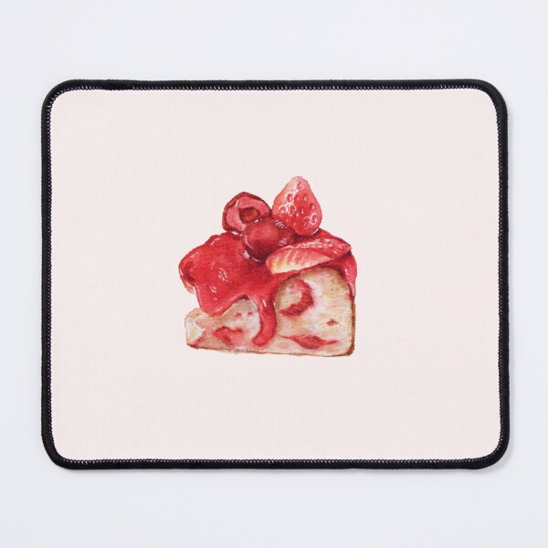 Item preview, Kawaii Watercolor Strawberry Roll Cake designed and sold by Anyahei.