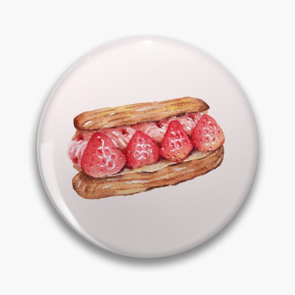 Item preview, Watercolor Strawberry Cream Éclair designed and sold by Anyahei.