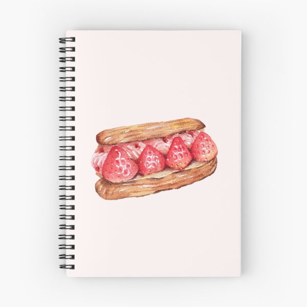 Item preview, Watercolor Strawberry Cream Éclair designed and sold by Anyahei.