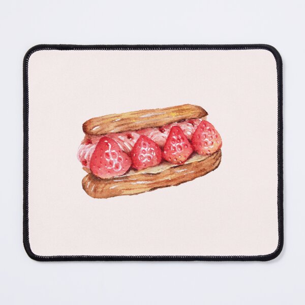Item preview, Watercolor Strawberry Cream Éclair designed and sold by Anyahei.