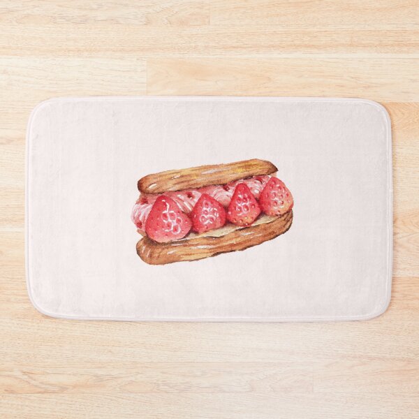 Item preview, Watercolor Strawberry Cream Éclair designed and sold by Anyahei.