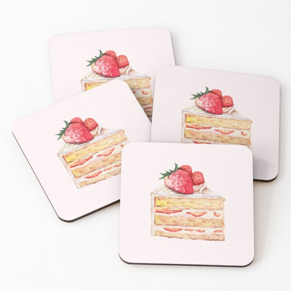 Item preview, Watercolor Strawberry Layer Cake designed and sold by Anyahei.