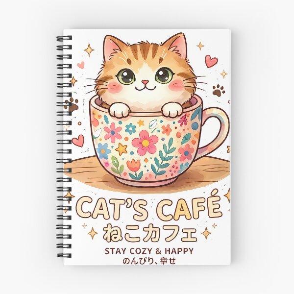 Item preview, Cat Cafe Kitten in Flowered Teacup designed and sold by kuradoshanon.