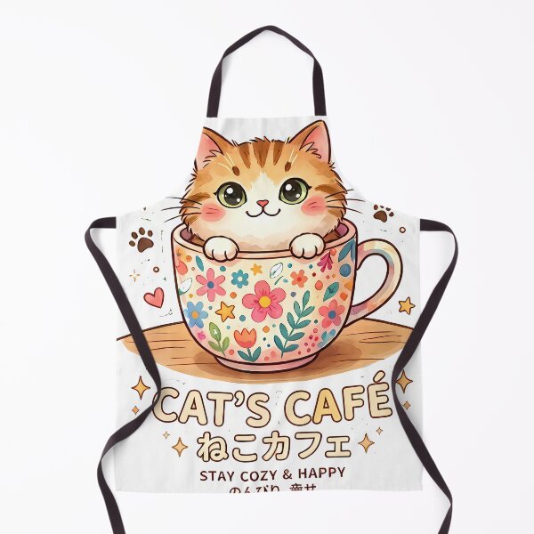 Item preview, Cat Cafe Kitten in Flowered Teacup designed and sold by kuradoshanon.