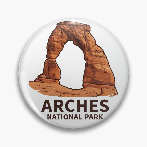 Item preview, Arches National Park Utah Delicate Arch Vintage Desert Badge designed and sold by LittleArij.