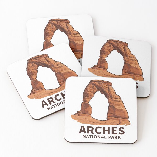 Item preview, Arches National Park Utah Delicate Arch Vintage Desert Badge designed and sold by LittleArij.
